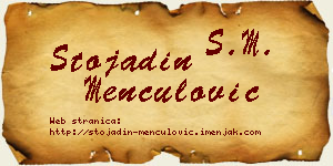 Stojadin Menčulović vizit kartica